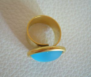 Bague cabochon Luna turquoise