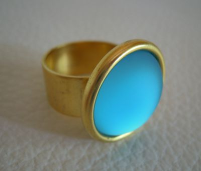 Bague cabochon Luna turquoise