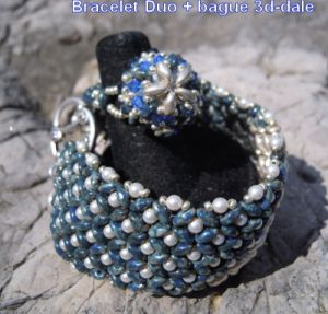 Bague en kit 3D-dale Bleu Saphir 