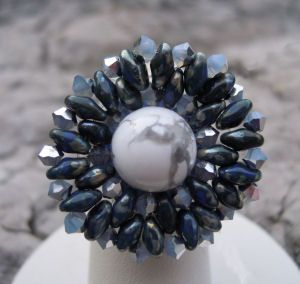 Bague en kit Margarita Bleu Orage