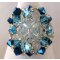 Bague avec strass Addison bleu en kit