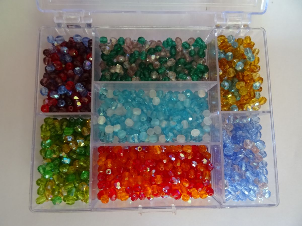 Perlenschachtel 1400 Facetten mix multicolor