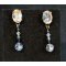 Boucles d'oreilles Cabochon Nuit