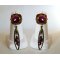 Boucles d'oreilles Cabochons Crystal Lilac shadow