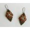 Boucles d'oreilles Pip Oranger ambre sur estampes en kit