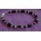 Armband Schwarze Achate &amp; Swarovski-Kristall 