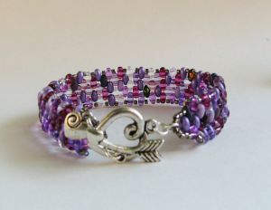 Armband Freundschaft mix violett lila im Set