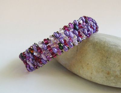 Armband Freundschaft mix violett lila im Set