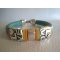 Lederarmband Regaliz Turquoise Love 