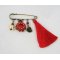 Broche en kit Queensland Rouge Pompon