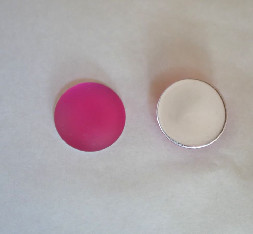 Cabochon Luna Soft rosa fuchsia Durchmesser 18mm