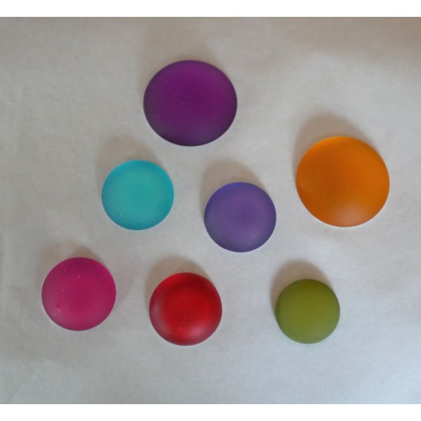 Cabochon Luna Soft rosa fuchsia Durchmesser 18mm