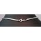Collier en maille en argent et noeud latéral