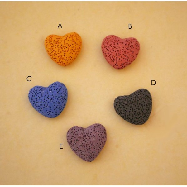 Halskette Anh&auml;nger Herz Parf&uuml;mdose mit Lavastein Farbe nach Wahl Geschenk Valentinstag