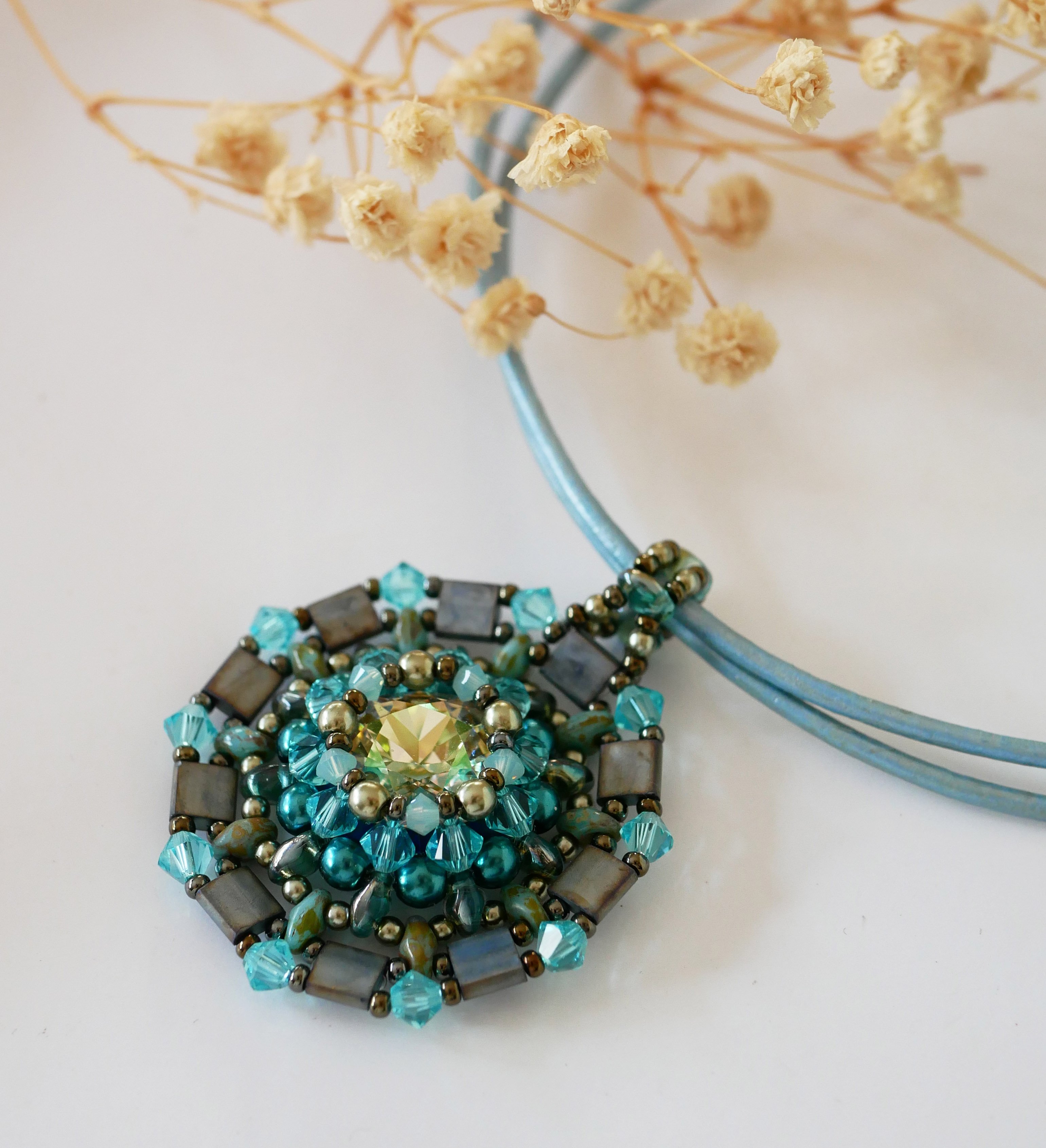 Twina Anh&auml;nger Halskette T&uuml;rkisgr&uuml;n