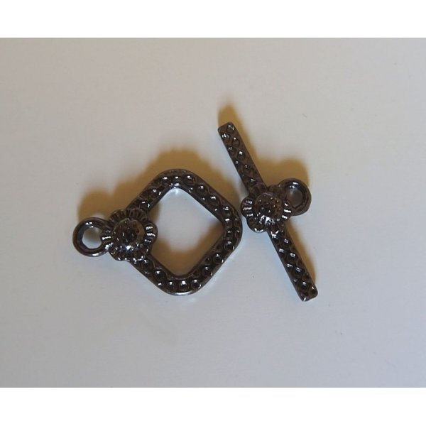 T-Verschluss Black Nickel Rhombus 20