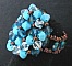 Kit bague Agate bleu oc&eacute;an