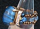 Kit bague Avalon verre bleu