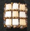 Quadratisches Ringset Tila Beige