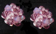 Kit Boucles d'oreilles Boule Cyclamen