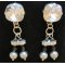 Kit boucles d'oreilles Cabochons Double Noir