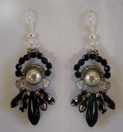 Kit boucles d'oreilles Dagos Noir cristal