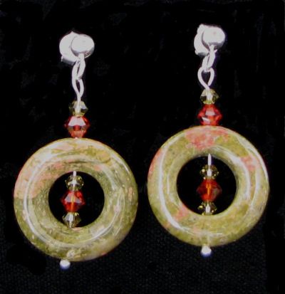 Kit Boucles d'oreilles Hyacinth Unakite