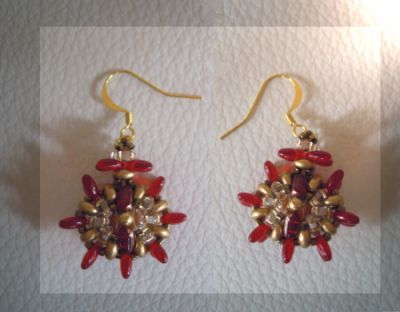 Tutoriel boucles d'oreilles Indiana rouge