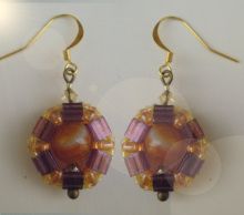 Kit boucles d'oreilles Somerset Orange Ambrée