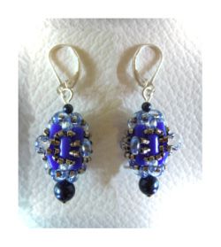 Kit boucles d'oreilles Tendance Indigo