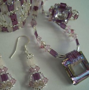 Kit boucles d'oreilles Tila Violet