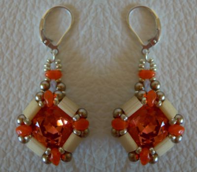 Kit boucles d'oreilles Tila Cub' Orange