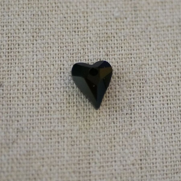 Herz Wild Anh&auml;nger aus Swarovski Kristall 12 mm Jet