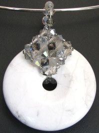 Pendentif en kit Howlite Black diamond