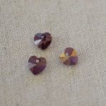 Swarovski Kristall Herz Anh&auml;nger 11 mm Crystal Lilac Shadow