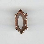 Navette-Fassung 10x5mm Altgold