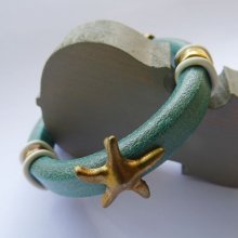 Lederarmband Regaliz Türkis Seestern