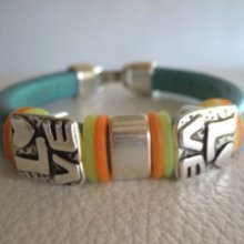 Lederarmband Regaliz Turquoise Love 