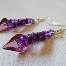 Ohrring-Set Herz Amethyst