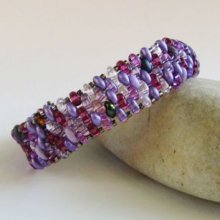 Armband Freundschaft mix violett lila im Set