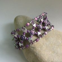 Chéops Armband Violett versilbert im Set