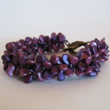 Armband im Set Duo Perlen Pip Burgundy