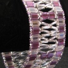 Set Tila &amp; Twist Armband mit Fenstern Violett/Silber
