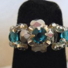 Ring im Set Lolita Strass Türkisblau