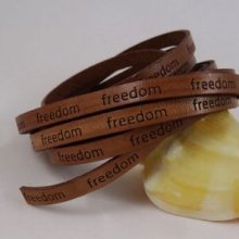 Lederschnürsenkel 6 mm Braun "freedom" pro 20 cm
