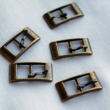 Schnallen aus Altbronze für Armband 8mm im Gürtelstil x 5